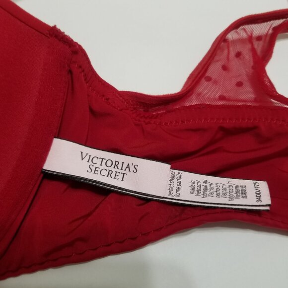 Victoria's Secret Perfect Shape Bra Red Size 34DD - Picture 6 of 7